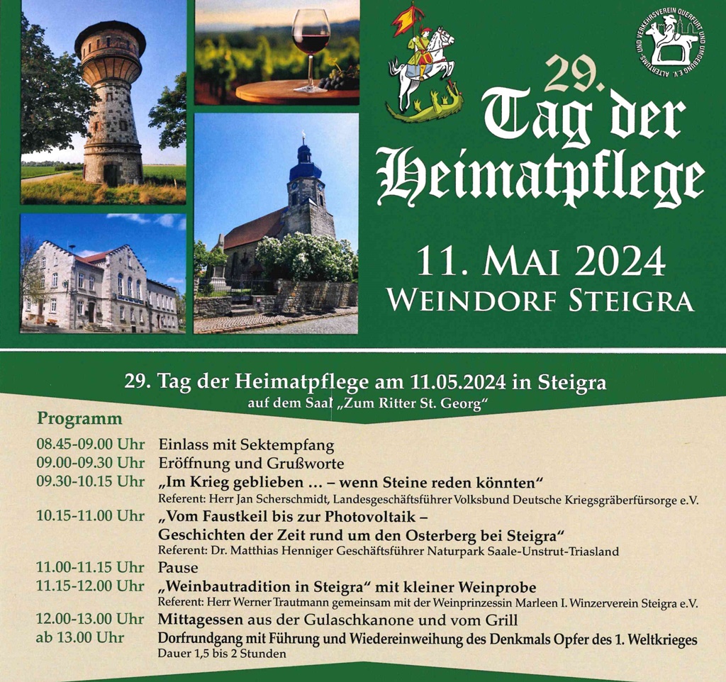 Tag der Heimatpflege am 11.Mai 2024 im Weindorf Steigra